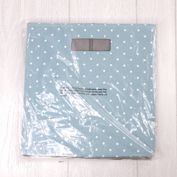 Threshold Fabric Cube Polka Dot Storage Bin 13x13 - Picture 2 of 3